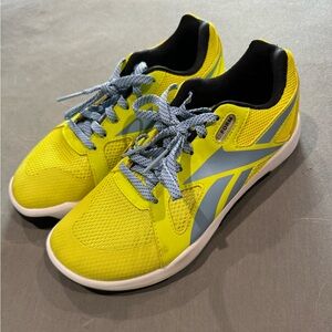 Reebok U-form CrossFit Lifting Tennis Shoes - yellow and blue - size 6.5 US